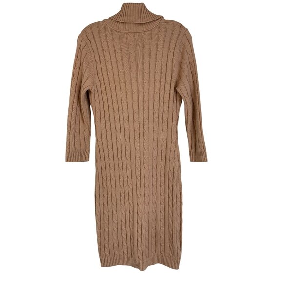 Calvin Klein Sparkle Sweater Dress Tan Size Small - Picture 2 of 9